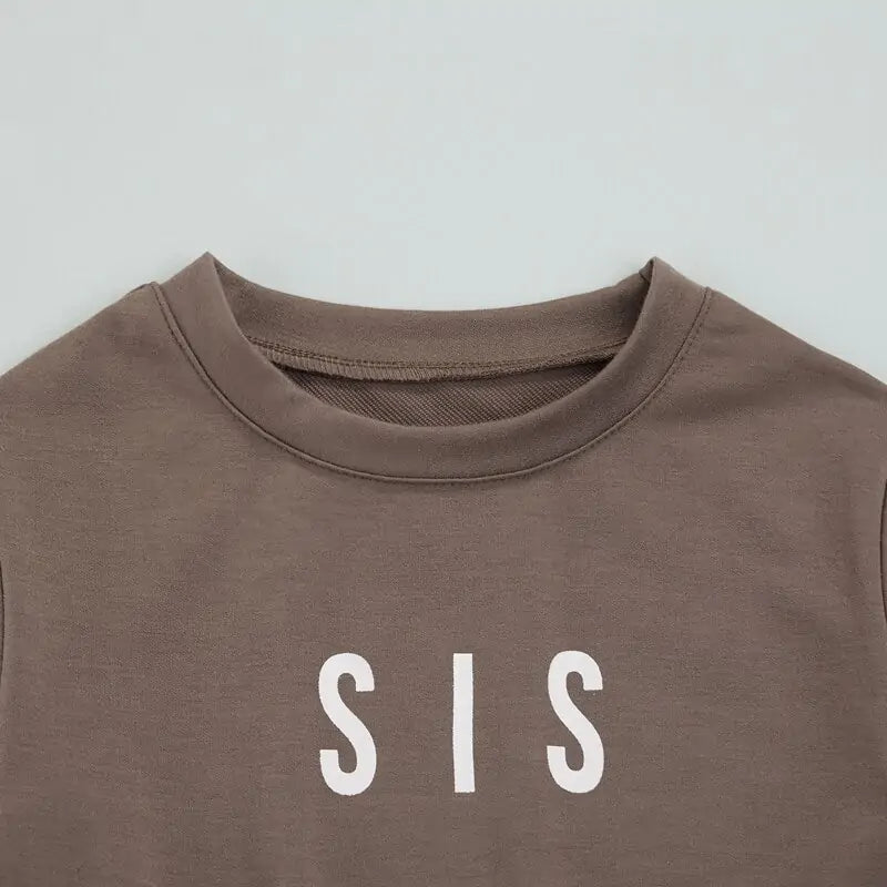 Toddler Solid Letter Print Pullover