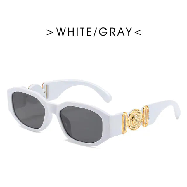 Retro Cutting Lens Gradient Square Sun Glasses UV400