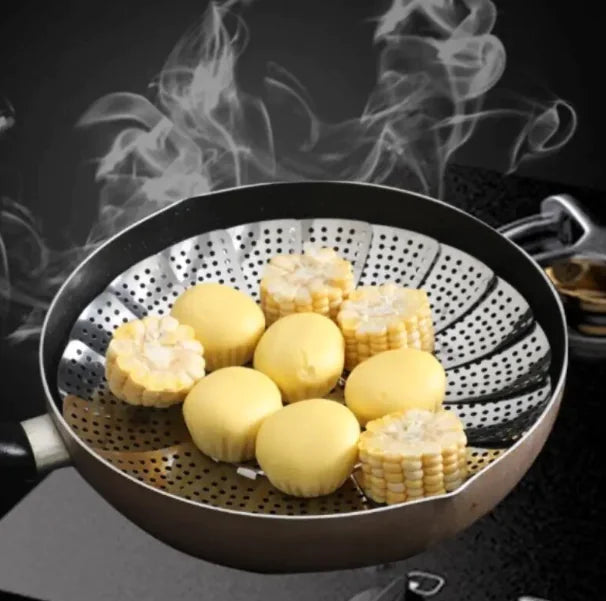 Stainless Steel Retractable Steam Cooking Basket