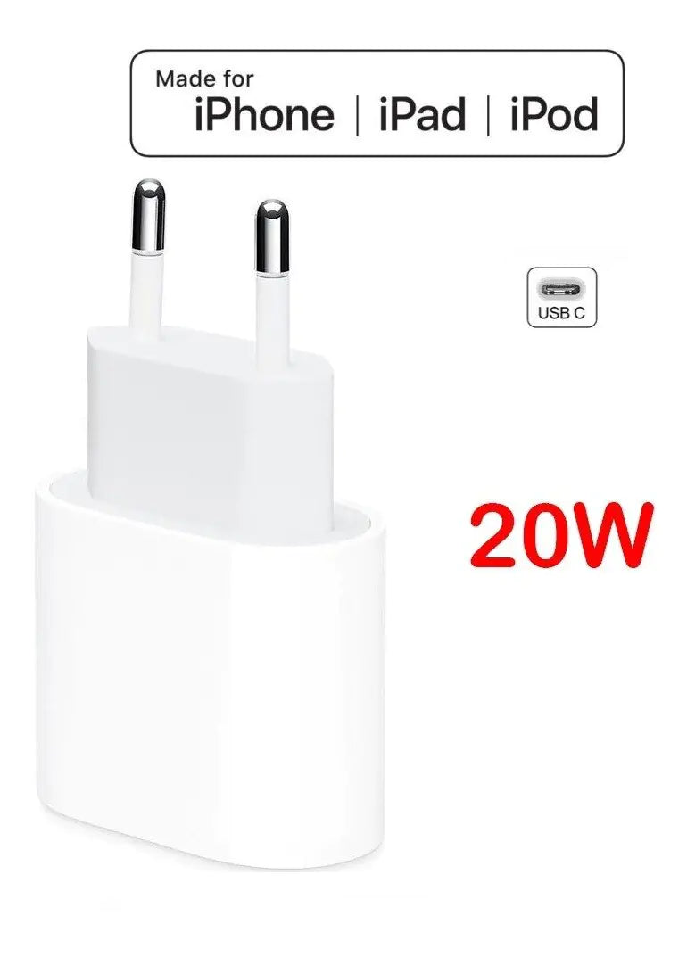 20W USB-C Power Adapter and Cord for iPhone