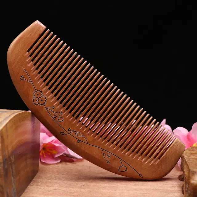 Thickened Boutique Old Peach Wood Comb