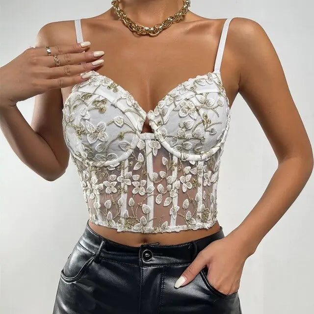 Women's Velvet Fashion Sexy Corset Top