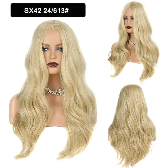 Wavy Middle Part Wigs