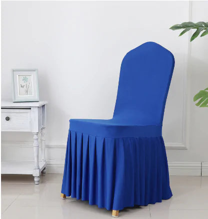 Wedding Spandex Chair Cover With  Pleated Ruffled  Skirt