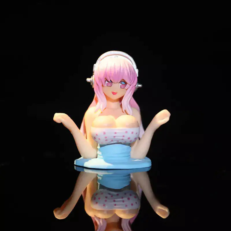 Sexy Anime Girls Chest Shaking Car Ornament