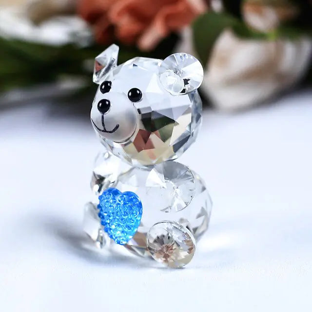 Romantic Bear Crystal Figurine