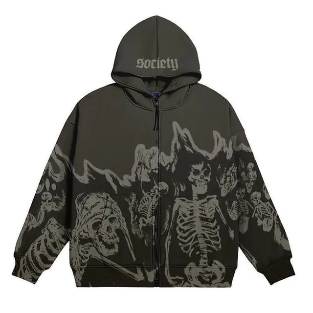 Women's Skeleton Print Hoodies