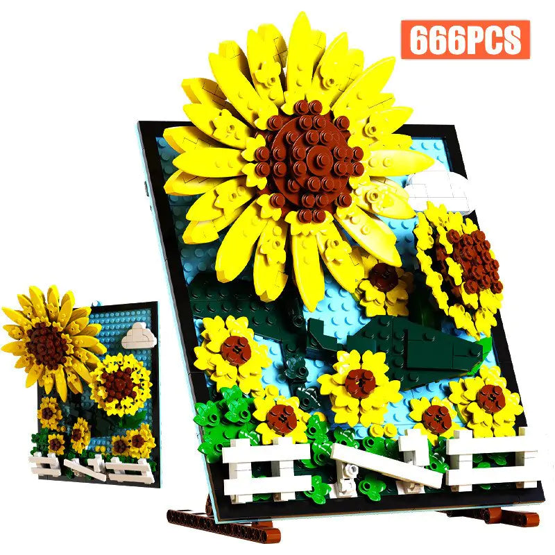 Sunflower Mosaic Painting Bricks Toy