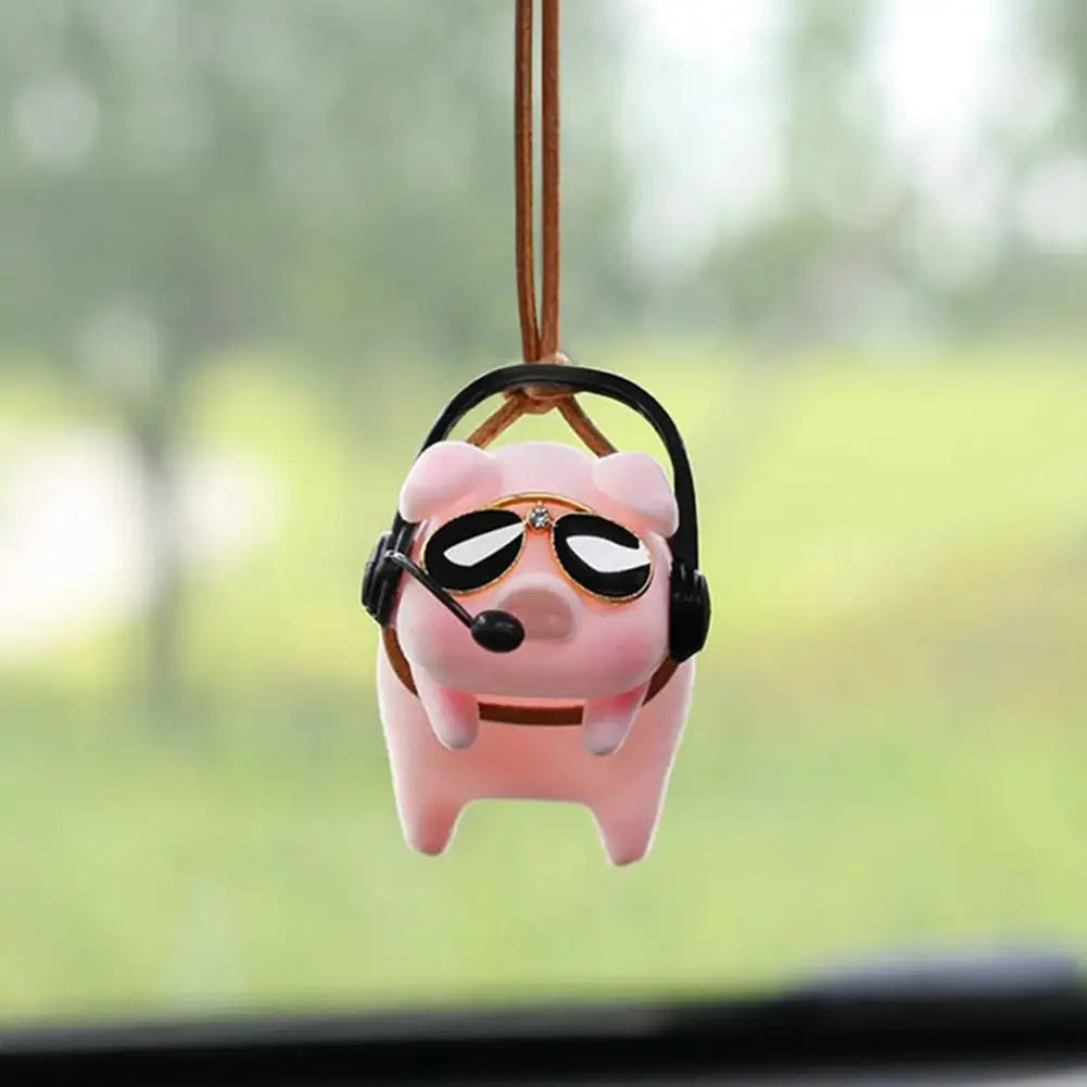 Swing Pig Car Interior Ornament