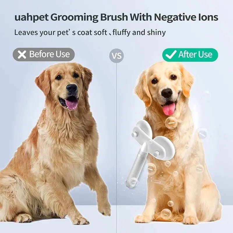 Negative Ions Dual Head Pet Brush