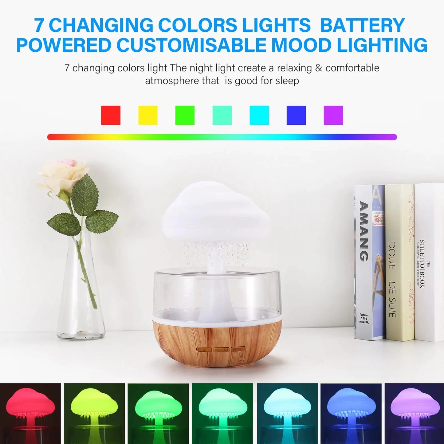 USB Rain Sound Diffuser Humidifier