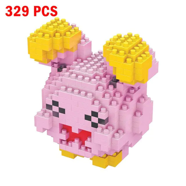 Small Building Blocks Cartoon Animals