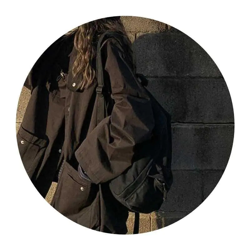 Oversized Cargo Jacket With Utility Pocket