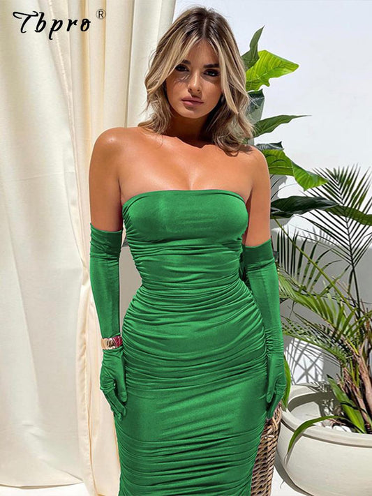 Strapless Backless Tight Dress