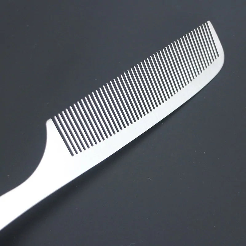 Stainless Steel Silver Barber Comb